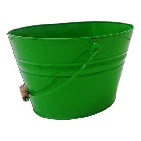 SUPERHEROSTUFF Enameled Galvanized Steel Fun Pail-Bucket-Planter, Apple Green PA1798740